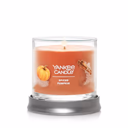 Yankee Candle Spiced Pumpkin Scented  Signature 4.3oz Small Tumbler Single Wick Candle  Over 20 Hours of Burn Time