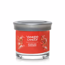 Yankee Candle Sparkling Cinnamon Scented  Signature 4.3oz Small Tumbler Single Wick Candle  Over 20 Hours of Burn Time  Christmas | Holiday Candle