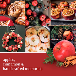 Yankee Candle Red Apple Wreath Scented  Signature 4.3oz Small Tumbler Single Wick Candle  Over 20 Hours of Burn Time  Christmas | Holiday Candle