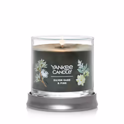 Yankee Candle Silver Sage & Pine Scented  Signature 4.3oz Small Tumbler Single Wick Candle  Over 20 Hours of Burn Time  Chris ...