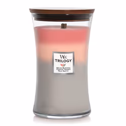 WoodWick Large Hourglass Candle, Shoreline - Premium Soy Blend Wax, Pluswick Innovation Wood Wick, Made in USA