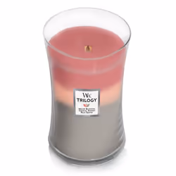 WoodWick Large Hourglass Candle, Shoreline - Premium Soy Blend Wax, Pluswick Innovation Wood Wick, Made in USA