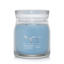 Yankee Candle Lifes A Breeze Scented  Signature 13oz Medium Jar 2-Wick Candle  Over 35 Hours of Burn Time