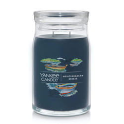 Yankee Candle Mediterranean Breeze Scented  Signature 20oz Large Jar 2-Wick Candle  Over 60 Hours of Burn Time