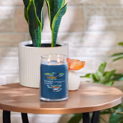 Yankee Candle Mediterranean Breeze Scented  Signature 20oz Large Jar 2-Wick Candle  Over 60 Hours of Burn Time