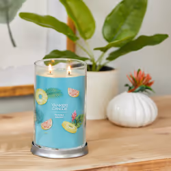 Yankee Candle Bahama Breeze Scented  Signature 20oz Large Tumbler 2-Wick Candle  Over 60 Hours of Burn Time