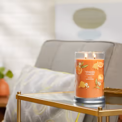 Yankee Candle Honey Clementine Scented  Signature 20oz Large Tumbler 2-Wick Candle  Over 60 Hours of Burn Time