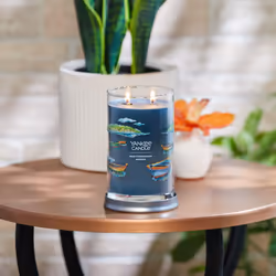 Yankee Candle Mediterranean Breeze Scented  Signature 20oz Large Tumbler 2-Wick Candle  Over 60 Hours of Burn Time