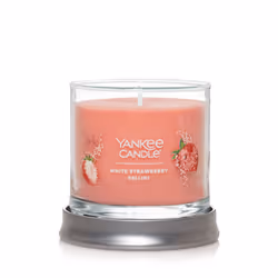 Yankee Candle White Strawberry Bellini Scented  Signature 4.3oz Small Tumbler Single Wick Candle  Over 20 Hours of Burn Time