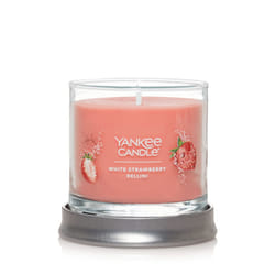 Yankee Candle White Strawberry Bellini Scented  Signature 4.3oz Small Tumbler Single Wick Candle  Over 20 Hours of Burn Time