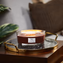 WoodWick Ellipse Scented Candle  Smoked Walnut & Maple  16oz | Up to 50 Hours Burn Time