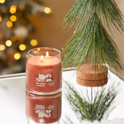 Yankee Candle Sugared Cinnamon Apple Scented Signature 13oz Medium Jar 2-Wick Candle Over 35 Hours of Burn Time