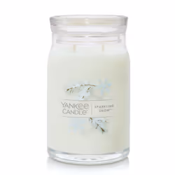 Yankee Candle Sparkling Snow Scented  Signature 20oz Large Jar 2-Wick Candle  Over 60 Hours of Burn Time  Christmas | Holiday ...
