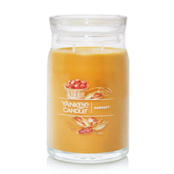 Yankee Candle Harvest Scented  Signature 20oz Large Jar 2-Wick Candle  Over 60 Hours of Burn Time