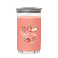 Yankee Candle White Strawberry Bellini Signature Medium Pillar Candle  14.25oz