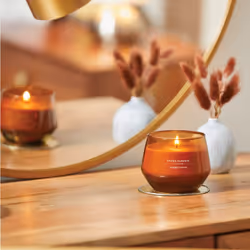 Yankee Candle Studio Medium Candle  Spiced Pumpkin  10 oz: Long-Lasting  Essential-Oil Scented Soy Wax Blend Candle | 40-65 Hours of Burning Time