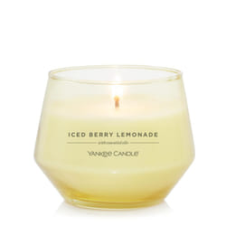 Yankee Candle Studio Medium Candle  Iced Berry Lemonade  10 oz: Long-Lasting  Essential-Oil Scented Soy Wax Blend Candle | 40-65 Hours of Burning Time