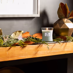 WoodWick Medium Hourglass Candle  Magnolia Birch - Premium Soy Blend Wax  Pluswick Innovation Wood Wick  Made in USA