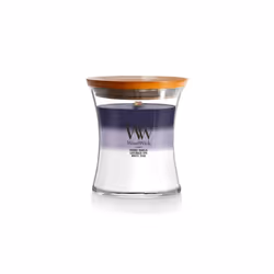 WoodWick Medium Hourglass Candle Evening Luxe - Premium Soy Blend Wax Pluswick Innovation Wood Wick Made in USA