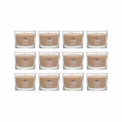 Yankee Candle Signature Votive Mini Candle Jar Amber & Sandalwood Scent Natural Soy Wax Blend Candle with Natural Fiber Wic ...