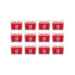 Yankee Candle Signature Votive Mini Candle Jar  Red Apple Wreath Scent  Natural Soy Wax Blend Candle with Natural Fiber Wick  1.3 OZ Glass Jar (Pack o