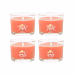 Yankee Candle Signature Votive Mini Candle Jar Apple Pumpkin Scent Natural Soy Wax Blend Candle with Natural Fiber Wick 1. ...