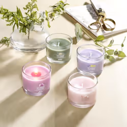 Yankee Candle Signature Votive Mini Candle Jar  Lemon Lavender Scent  Natural Soy Wax Blend Candle with Natural Fiber Wick  1.3 OZ Glass Jar (Pack of