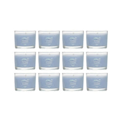 Yankee Candle Signature Votive Mini Candle Jar  Ocean Air Scent  Natural Soy Wax Blend Candle with Natural Fiber Wick  1.3 OZ Glass Jar (Pack of 12)