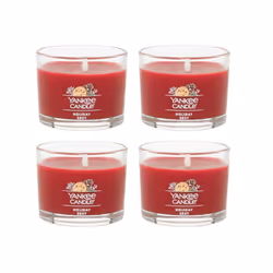 Yankee Candle Signature Votive Mini Candle Jar Holiday Zest Scent Natural Soy Wax Blend Candle with Natural Fiber Wick 1.3 OZ ...