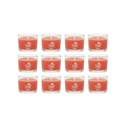 Yankee Candle Signature Votive Mini Candle Jar  Spiced Pumpkin Scent  Natural Soy Wax Blend Candle with Natural Fiber Wick  1.3 OZ Glass Jar (Pack of