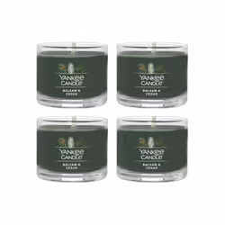 Yankee Candle Signature Votive Mini Candle Jar Balsam & Cedar Scent Natural Soy Wax Blend Candle with Natural Fiber Wick 1 ...