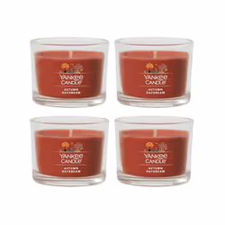 Yankee Candle Signature Votive Mini Candle Jar Autumn Daydream Scent Natural Soy Wax Blend Candle with Natural Fiber Wick ...