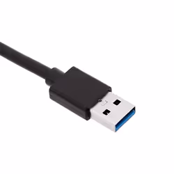 4-Port Adapter With 3 USB-A Ports + 1 RJ45 Gigabit Ethernet Port, Black