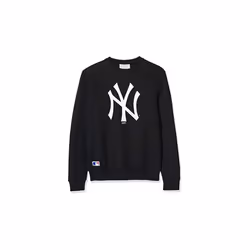 Mens Sweatshirt without Hood New Era TEAM LOGO CREW Black/Black/L