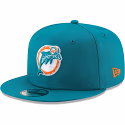 New Era NFL 9FIFTY Adjustable Snapback Hat Cap One Size Fits All (Miami Dolphins Historic Logo)
