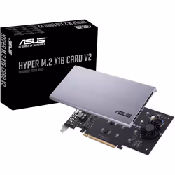 ASUS Hyper M.2 X16 PCIe 3.0 X4 Expansion Card V2 Supports 4 NVMe M.2 (