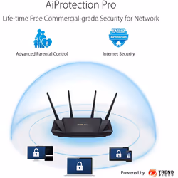 ASUS RT-AX58U WIFI 6 AX3000 Dual-Band Mesh WiFi System Router, AIMESH, Ofdma increase throughput, MU-MIMO Tech increase Capacity, Game Rangeboost,