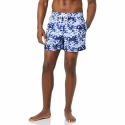 Men's 5" Quick-Dry Swim Trunk, Navy Tie Dye, 34