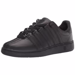 K-Swiss Men's Classic VN Leather Sneaker  Black/Black  11.5 M