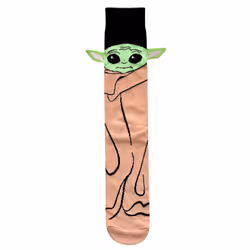 STAR WARS Men's Baby Yoda with Embroidered Ears Adult Crew Socks