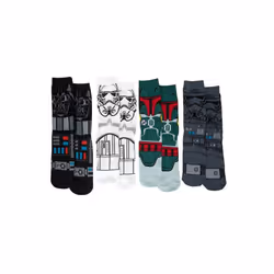 Star Wars 882230 Character Print Crew Socks in Gift Box - Pack of 4