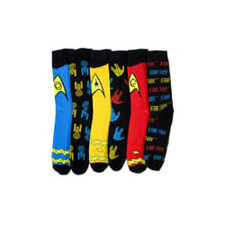 Star Trek 885242 Star Trek Spock Assorted Crew Socks, Multi Color - Pack of 6