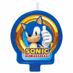 Multicolor Sonic The Hedgehog Birthday Candle 26 x 24 1 Piece Perfect Celebration Cake Topper