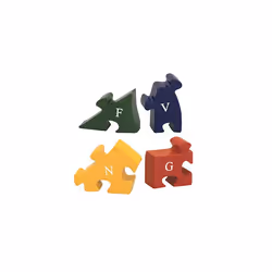 Bits and Pieces - Wooden Alphabet Giraffe Puzzle - Learn ABCs and 123s - Colorful Large 3/4 Inch Thick, Non-Toxic Paint
