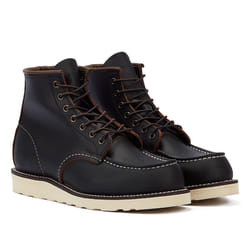 ) Red Wing Shoes Heritage Work 6inch Moc Toe Prairie Men's Black Boots - Black, 8 (Adults'