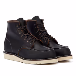 ) Red Wing Shoes Heritage Work 6inch Moc Toe Prairie Men's Black Boots - Black, 9 (Adults'