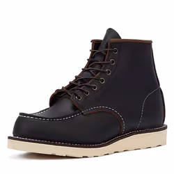 ) Red Wing Shoes Heritage Work 6inch Moc Toe Prairie Men's Black Boots - Black, 9 (Adults'