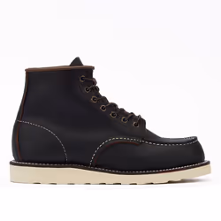) Red Wing Shoes Heritage Work 6inch Moc Toe Prairie Men's Black Boots - Black, 9 (Adults'