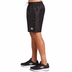 Umbro mens Checkered Short  Black Beauty/White  XX-Large US