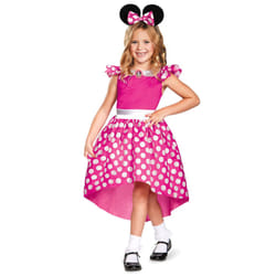 )) Classic pink Minnie costume for girls - 5 - 6 years (109 - 126 cm